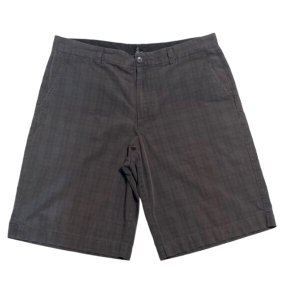 Alfani Other - Alfani Charcoal Gray Plaid Texture Shorts 100% Cotton Men Size 34